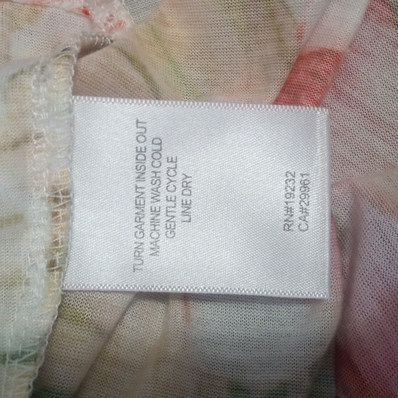 Alfred Dunner Women's Tropical Floral Short Sleeve Lace Top Size XLP - Picture 9 of 9